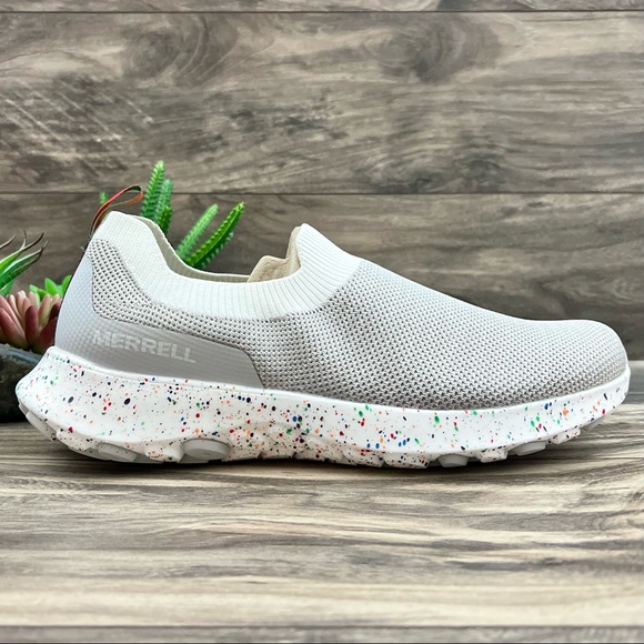 NIB Merrell Cloud Moc Knit Slip On Sneakers Shoes Confetti Pride Mens 10M 44 - Picture 5 of 12